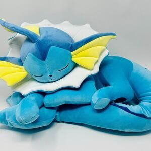 Pokemon Vaporeon Sleeping Plush - 18" Premium Plush Sleeping Pose New Official